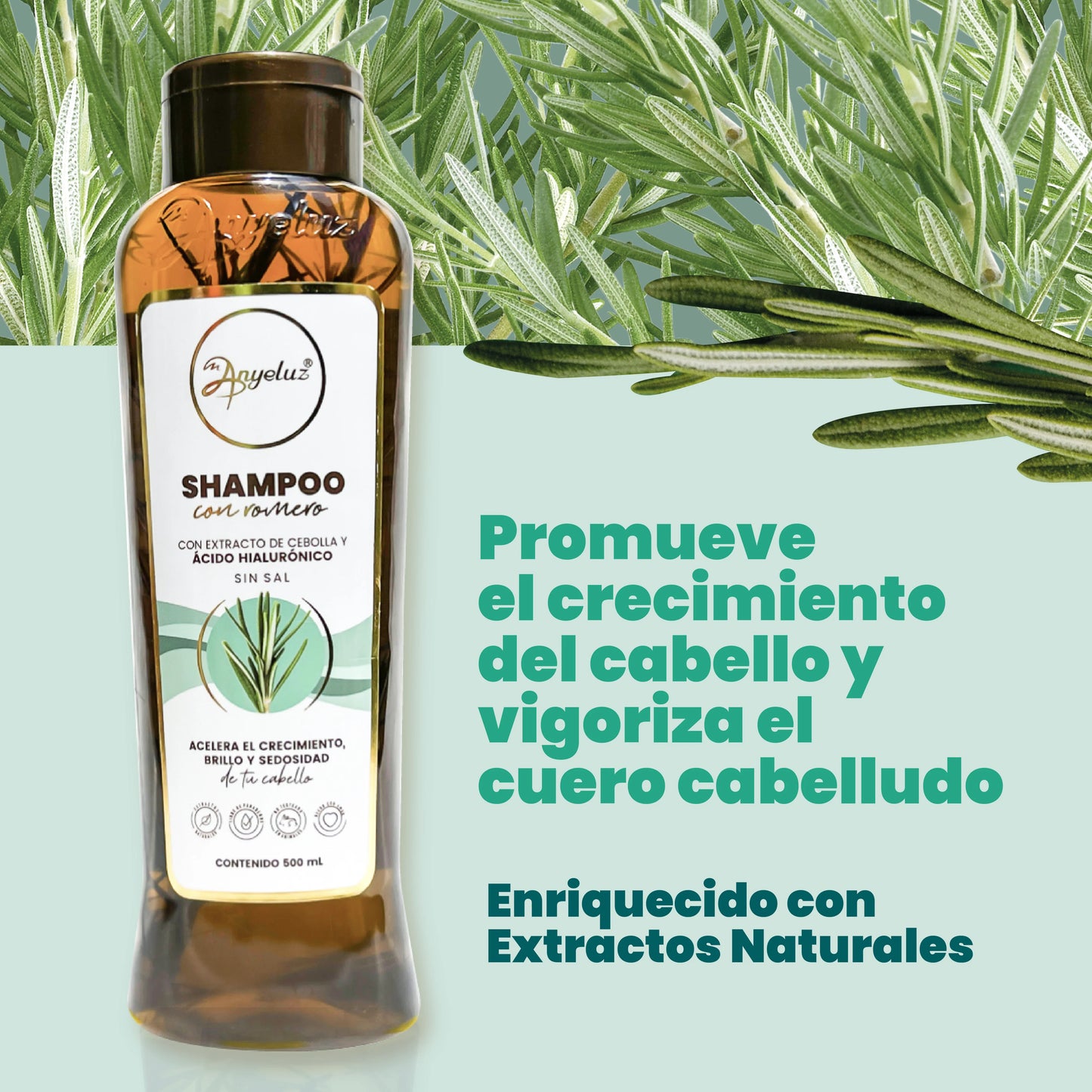 Shampoo con Romero Anyeluz® - 500ml