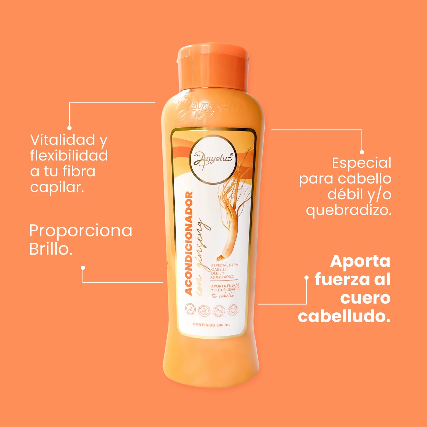 Acondicionador con Ginseng Anyeluz® - 500ml